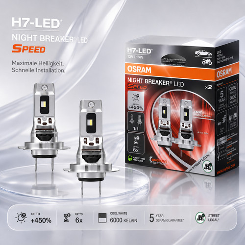 Led speed 450 osram h7 - 2x,
